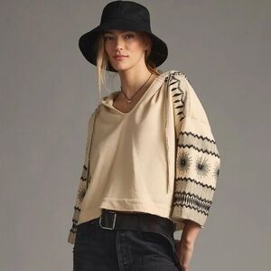 Embroidered Hoodie Anthropology size large